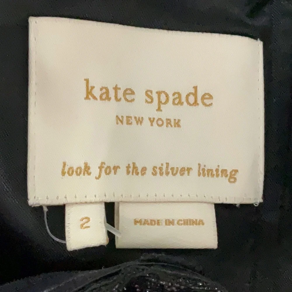 Kate Spade Shimmering Black Strapless Dress
